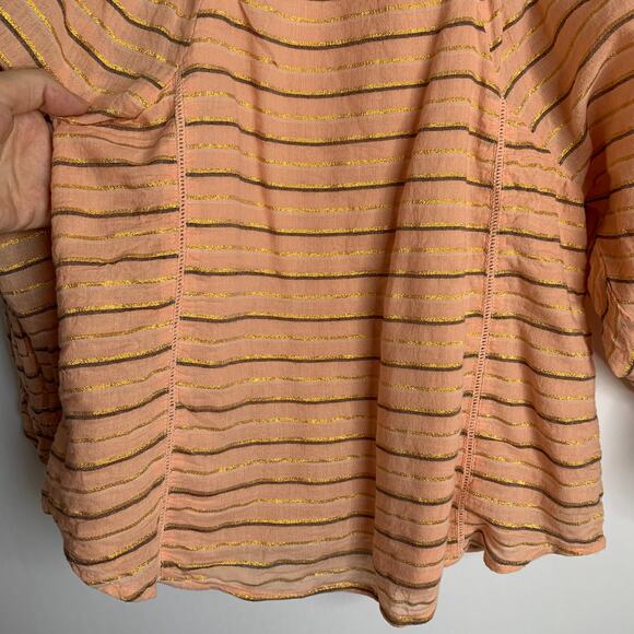 Apiece Apart Cala Bib Blouse Top Blouse Orange Womens Size 2 XS - Picture 13 of 16